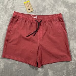 BearBottom Volley Shorts Mens Large Red Pull On Active Beach Performance New